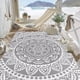 thumbnail image 2 of Alfombra de exterior Bsmathom, 183 x 274 cm, impermeable, reversible, gris, 2 of 9