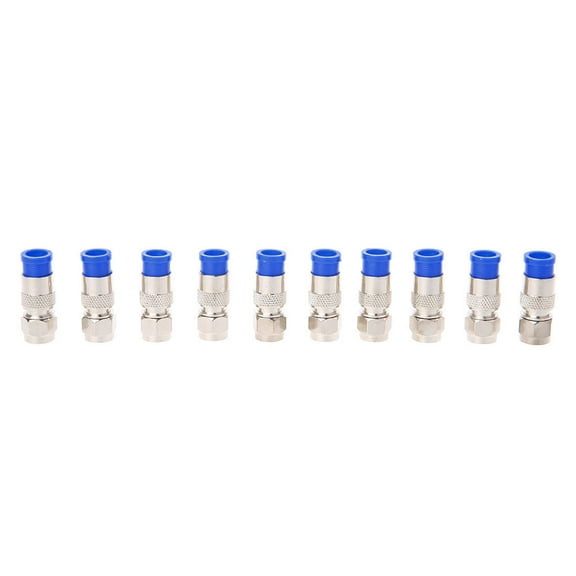 10Pcs RG6 RG59 F Compression Connectors Coaxial Coax Cable Fitting Tools O-Ring