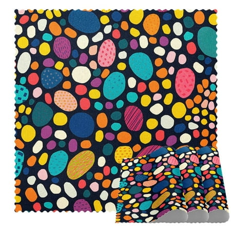 

Placemats Set of 4 Non Slip Washable Table Placemats Abstract Colorful Pattern Geometry