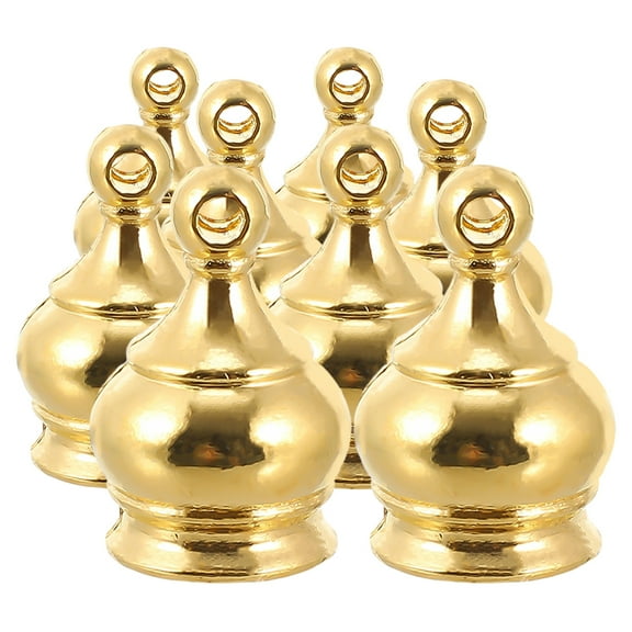 8pcs Lamp Finial Cap Knob Thread Decorative Screw Topper for Lamp Shade Brass Accessories for Home Craft Lighting Fixtures