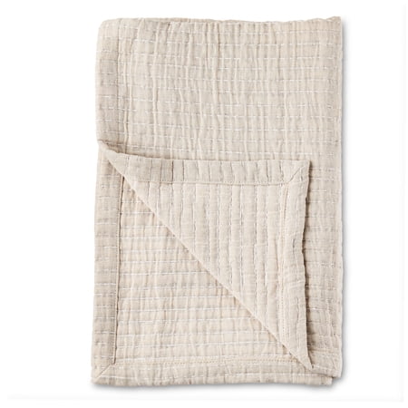 Parent's Choice Woven Baby Blanket, 100% Cotton, Soft & Cozy, Birch Dash, 30" x 40"