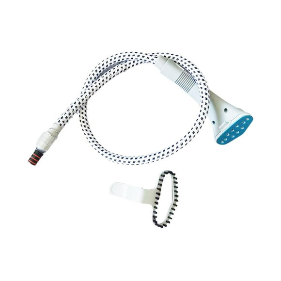 Manguera guía para vaporizador de prendas con cabezal de planchado para tubo de con cepillo, tipo a presión, piezas antiflexión, boquilla de
