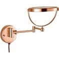 thumbnail image 6 of LED Wall Mounted Bath Vanity Mirrors,8" Double Sided Brass Lighted Magnification Makeup Shaving Extendable with Switch Electrical Plug New Version, 6 of 13