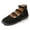 Black, variant on CHICVOMEY Women's Ankle Strap Mary Jane Flats Suede Triple Buckle Closed Toe Flat Shoes Comfortable Non-Slip Casual Walking Shoes for Women Daily Wear