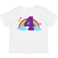 thumbnail image 3 of Inktastic 4th Birthday Rainbow Girls Toddler T-Shirt, 3 of 5