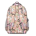thumbnail image 3 of Boston Terrier Dog and Flower Florals Backpack for School,Cute School Bag,Schoolbag with Adjustable Shoulder Straps & Padded Back,16.9 Inch, 3 of 5