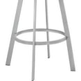 thumbnail image 4 of Armen Living Bronson 29" Slate Grey Faux Leather and Silver Metal Bar Stool, 4 of 8