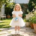 thumbnail image 2 of Girls Messenger Kids Pearl Shoulder Handbag Cute Lace Bow Crossbody Purse, 2 of 5