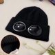 thumbnail image 3 of Gorro unisex con diseño de lente de color sólido, gorro de esquí de punto de invierno 2025 con anteojos integradas, para hombres y mujeres, Café, Talla única, 3 of 3