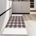 thumbnail image 4 of Brown and White Checkerboard Checkered Pattern Kitchen Rug Mat,Kitchen Runner Rugs Non Skid Washable,Decorative Kitchen Floor Mats for Kitchen,Sink,Laundry,17"X47", 4 of 5