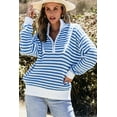 thumbnail image 6 of Redhotype Sky Blue Striped Zip Sweater: Effortless Chic - Sale Now!, 6 of 8