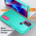 thumbnail image 4 of for Moto G Pure Case, Moto G Power 2022 Phone Case with Built in Kickstand, Shockproof/Dustproof/Drop Proof  Grade Protective Cover for Moto G Power 2022,Light Blue/Rose, 4 of 14