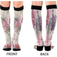 thumbnail image 2 of Coolnut 1 Pack Flower Pattern Compression Socks for Women Men Knee High Stocking for Running,Athletic,Medical, 2 of 6