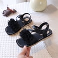 thumbnail image 5 of Ymyiu Baby Sandals Girl Infant Baby Girls Sandals Summer Leather Bowknot Soft Anti-Slip Rubber Sole Toddler Walkers Shoes Size 13.5 (Black,Little Kids 13.5), 5 of 6