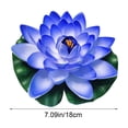 thumbnail image 3 of Sokhug Blue Floating Foam Lotus Flower 7 Inch Artificial Water Lily EVA For Pond Pool Garden Spring Summer Outdoor Decor, 3 of 6
