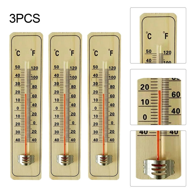 6pcs Wall Mounted Thermometer Room Thermometer Indoor Temperature