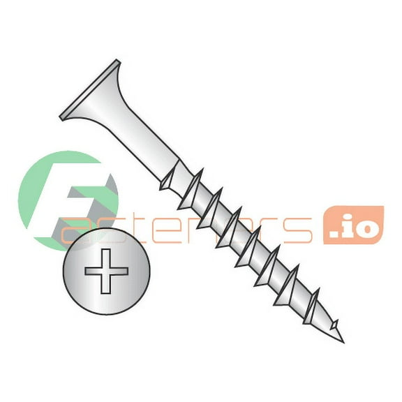 #8 x 1 1/2" Deck Screws / Phillips / Bugle Head / 18-8 Stainless Steel (Quantity: 1,250 pcs)