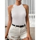 thumbnail image 3 of Camisa sin mangas de color liso, camiseta sin mangas con cuello halter Camiseta sin mangas de punto ajustada Camiseta sin mangas de punto Eleva tu experiencia, 3 of 6