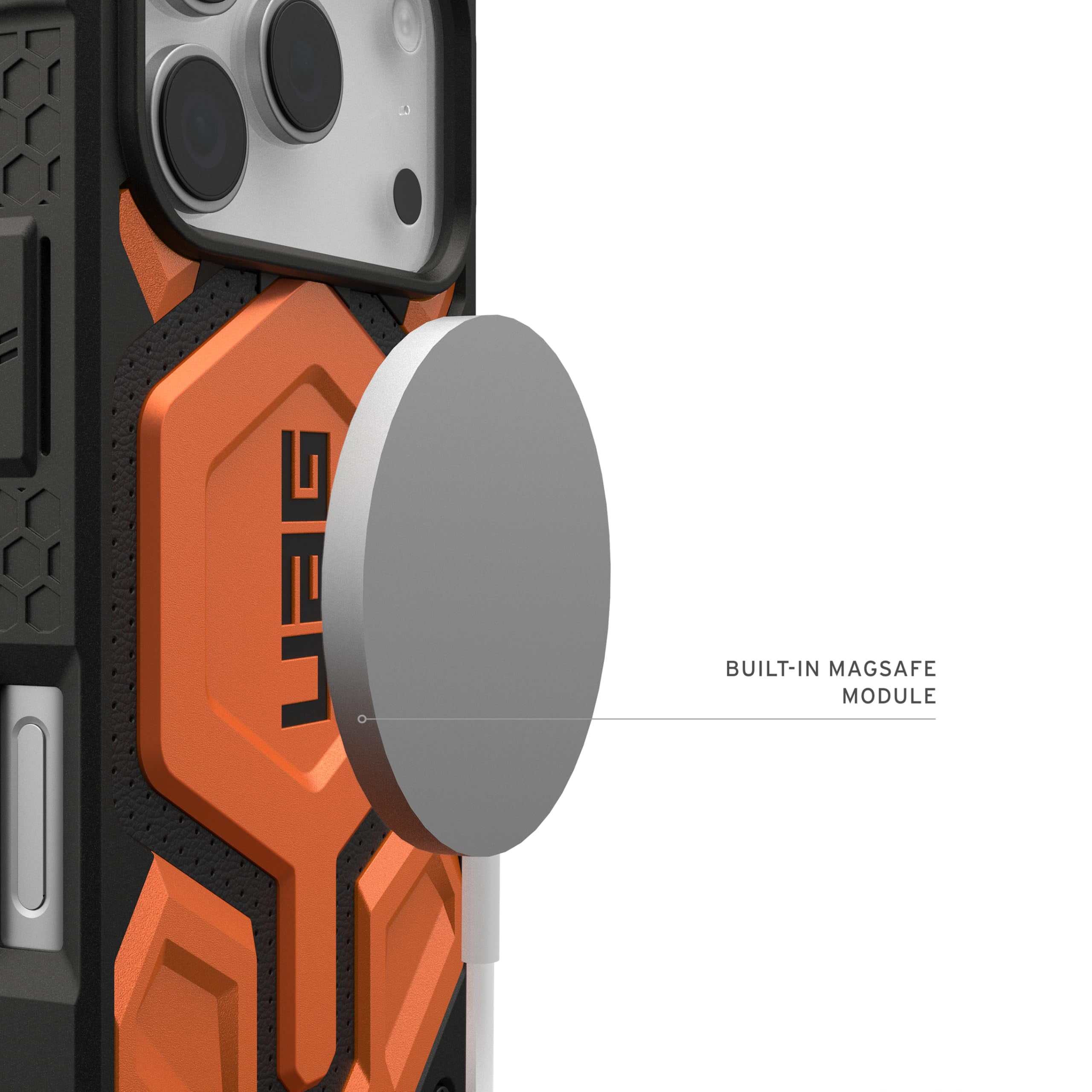 UAG iPhone 17 Pro Case Monarch Pro - Compatible with MagSafe Military Grade Protective Cover, Orange