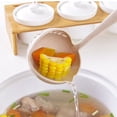 thumbnail image 2 of Miyuadkai Cooking Utensils Clearance Wheat Straw Two in One Household Kitchen Soup Spoon Long Handled Colander Filter Mesh Cutlery Hotpot Spoon Restaurant Fishing Spoon on Sale Kitchen Beige, 2 of 4