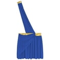 thumbnail image 5 of iiniim Mens Theme Party One Shoulder Strap Contrast Color Waistband Ruffle Skirt Blue 3XL, 5 of 7