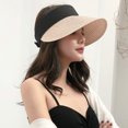 thumbnail image 3 of MasteelfCA 1pc Summer Sun Hat Sun Protection Visor Folding Hat Sun Shade for Women, 3 of 7