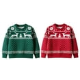 thumbnail image 3 of BULLPIANO Toddler Boy Girl Ugly Christmas Sweaters Crewneck Long Sleeve Pullover Winter Warm Xmas Pullover Jumper, 3 of 9