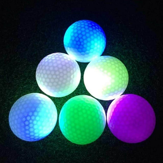 Maoww Glow In Dark Colorful LED Light Up Golf Ball Official Size Tournament Ball