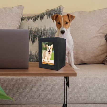 Ash Wood Pet Cremation Box For Dogs Memorial Keepsake Photo Frame ...