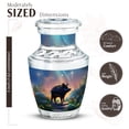 thumbnail image 2 of JAGASY Pig Memorial Small Urn for Ashes for Women, Blue Keepsake Urns for Human Ashes, Wild Boar Decorative Urns for Parents, Handmade Cremation Urn for Mother & Father, (3 Inch), 2 of 7