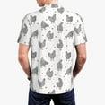 thumbnail image 3 of Balery Funny Chicken Printed Men’s Short Sleeve Polo Shirt, Midweight Men's Shirt,Golf Polo shirts -XX-Large, 3 of 8