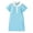 Blue, variant on Inadays Little Girl Summer Dress  Short Sleeve Casual Collar Button Front Polo Dress 4T