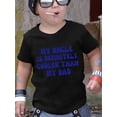 thumbnail image 1 of My Uncle Is Definitely Cooler Than My Dad. Boys' Short-Sleeve Casual T-Shirt with Blue Letter Pattern Print for Spring, Summer, And Autumn., 1 of 6