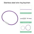 thumbnail image 4 of Uxcell 50pcs Wire Keychain Cable 6" Plastic Coated 2mm Stainless Steel Key Ring Cable Loop Rings Purple, 4 of 7
