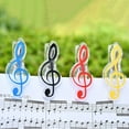 thumbnail image 4 of Musbetu Note Clip Musical Scale Shape Reusable Hollow Out Portable Memo Paper Clip Index Bookmark Book Office School Stationery Supplies Clip, 4 of 7