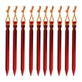 thumbnail image 1 of Colaxi 10 Pcs Piquets de Tente Piquets de Tente de Plage Piquets de Sol en Aluminium Métal Robuste Piquets de Sol pour Auvents Arrière-Cour Plage Rouge, 1 of 8