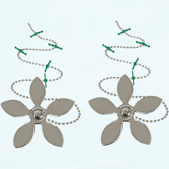 1776A12-AMZ Shower Drain Protectors as Seen on Shark Tank, Disposable Hair Catchers, Flower, Silver, Pack of 2