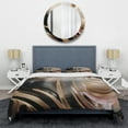 thumbnail image 3 of Designart "Vibrant Swirls Gold and Pink III" Abstract Marble Bedding Covert Set - Modern Gold Abstract Bed Set With 1 Sham, 3 of 6