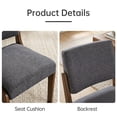thumbnail image 4 of Dining Chair Set of 4, Upholstered Wooden Dining Chairs with Solid Wood Legs, Farmhouse Dining Room Chair, Kitchen Chair for Dining Room,Dark Gray, 4 of 9