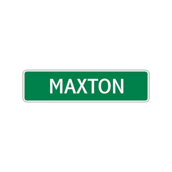 Maxton Boys Children Name Decoration Label Indoor Outdoor Unique Wall Novelty Letter Printed Plaque Aluminum Metal Sign 4"x13.5"