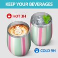thumbnail image 4 of Modern 12oz Stainless Steel Insulated Wine Tumbler with Lid and Straw – Double Wall Vacuum Mug for Hot & Cold Drinks, 304 Steel Interior, Sweat-Free Design, 4 of 5