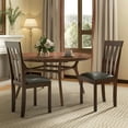 thumbnail image 3 of Canddidliike Dining Chair Set of 2 Upholstered Wooden Kitchen Chairs with Padded Seat and Rubber Wood Frame-Espresso, Dining Chairs, Dining Room Chair for Kitchen, Dining, Bedroom, Living, 3 of 9