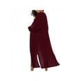 thumbnail image 3 of Finex Women Full Length Thick Maxi Cardigan Duster Long Sleeve Open Front Sweater Tops, 3 of 3