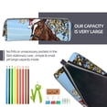 thumbnail image 5 of Fotbe Christmas Horse Pattern Leather Pencil Case, Pencil Pouch with Durable Zipper, Compact and Stylish Organizer for Stationery, Art Supplies, Travel Essentials, 5 of 7