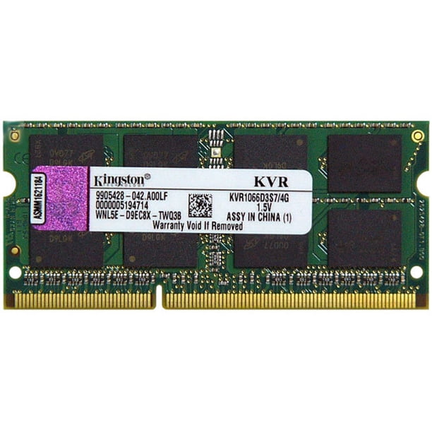 Kingston 4gb Ddr3 1066mhz Pc3 8500 4 Pin Non Ecc Unbuffered Sodimm Dual Rank Notebook Memory Kvr10 Walmart Com Walmart Com