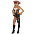 thumbnail image 3 of Leg Avenue Sultry Swashbuckler Pirate Costume for Women with Brocade Accents, Small, 3 of 5