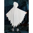 thumbnail image 5 of Uccdo 1-8Y Toddler Girls Boys Halloween White Ghost Costumes Kids Party Ghostly Costume Hooded Cloak, 5 of 7