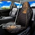 thumbnail image 4 of Uorisanigo Fashion Deer Car Seat Covers 2 Pcs Universal Front Car Seats Waterproof Stretch Polyester Fabric Cover Suitable for Cars, SUV and Trucks, 4 of 7