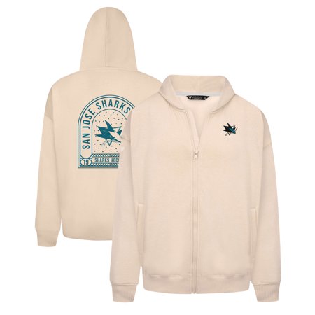 Men s Levelwear Khaki San Jose Sharks Uphill Stained Glass Full-Zip Hoodie Jacket