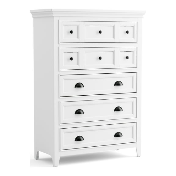 Furniture of America Senoma Kids Transitional 5-Drawer Vertical Dresser, White